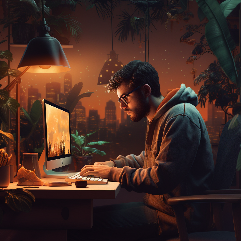 A person focused on their IT Job