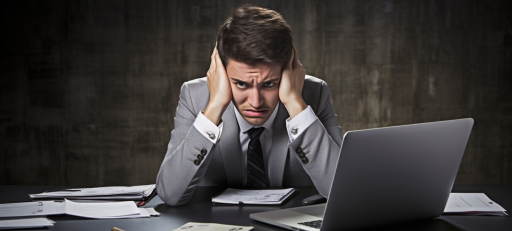 A person frustrated trying to find an entry level IT Job