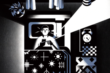 a man in bed reading on his phone about how to sleep better as an IT tech