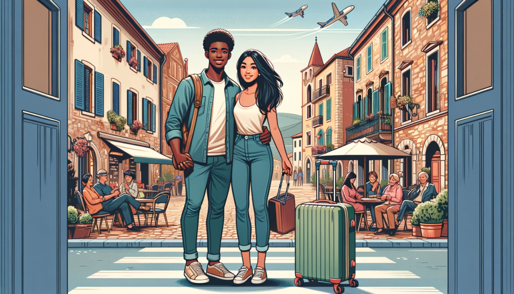 easy visa for south african citizens. an image of a couple relocating to a new country and happy to start a life there.